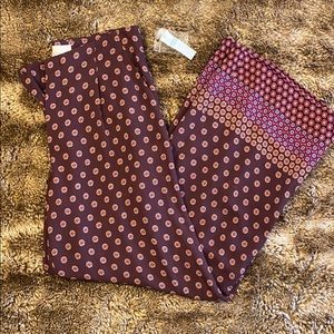 Anthropologie Boho patterned wide leg pants